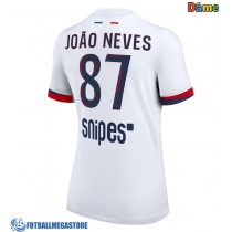 Fotballdrakt Dame Paris Saint-Germain Joao Neves #87 Bortedrakt 2025-26 Kortermet